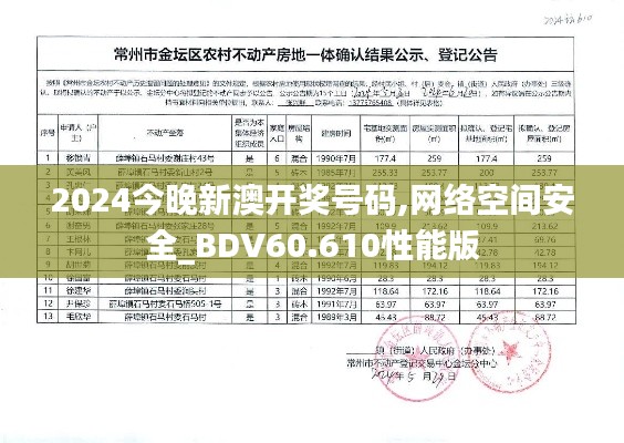 2024今晚新澳开奖号码,网络空间安全_BDV60.610性能版