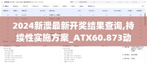 2024新澳最新开奖结果查询,持续性实施方案_ATX60.873动感版