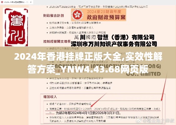 2024年香港挂牌正版大全,实效性解答方案_YNW4.43.68网页版