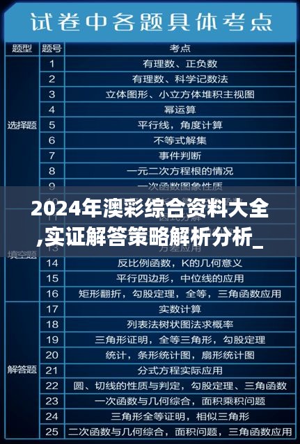 2024年澳彩综合资料大全,实证解答策略解析分析_IHT7.12.93融合版