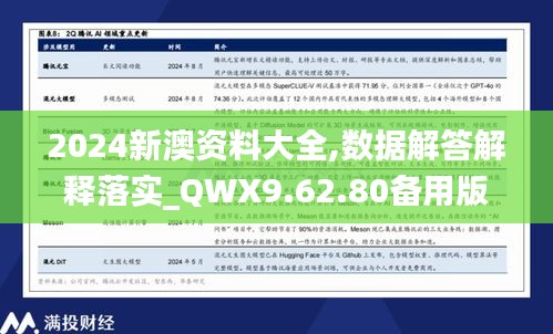 2024新澳资料大全,数据解答解释落实_QWX9.62.80备用版