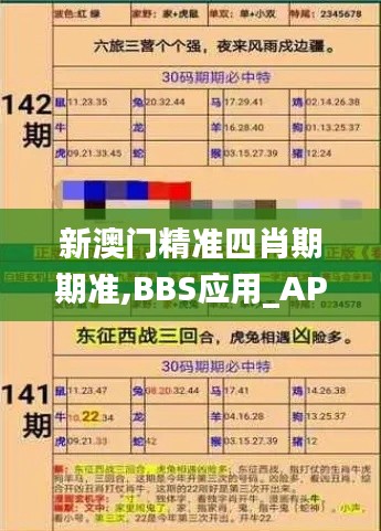 新澳门精准四肖期期准,BBS应用_APP5.52.99时刻版