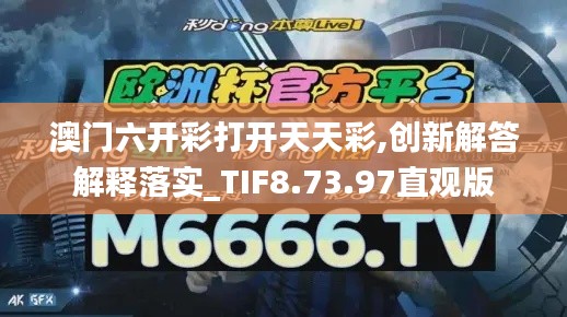 澳门六开彩打开天天彩,创新解答解释落实_TIF8.73.97直观版
