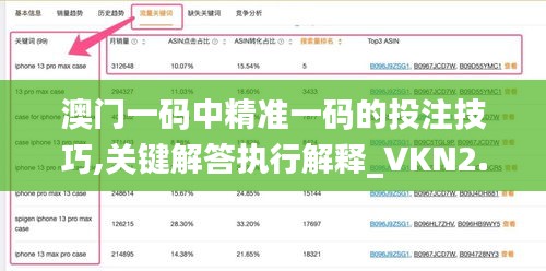澳门一码中精准一码的投注技巧,关键解答执行解释_VKN2.79.47动图版