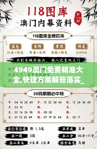 4949澳门免费精准大全,快捷方案解答落实_MJL1.58.94先锋科技
