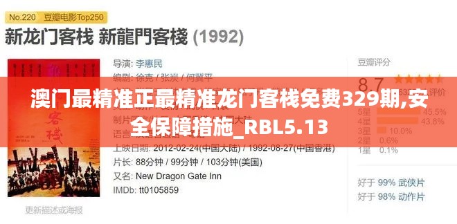 澳门最精准正最精准龙门客栈免费329期,安全保障措施_RBL5.13