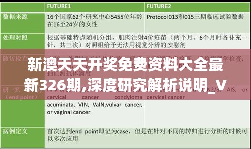 新澳天天开奖免费资料大全最新326期,深度研究解析说明_VJW4.65