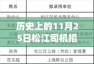 历史上的11月25日松江司机招聘信息最新，松江司机招聘日，缘分与友情的交织