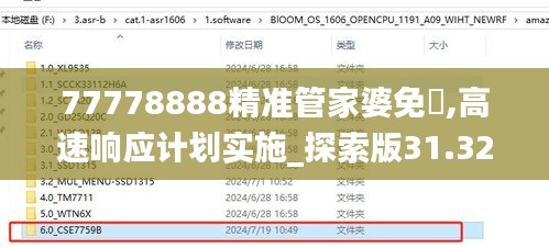 77778888精准管家婆免費,高速响应计划实施_探索版31.326