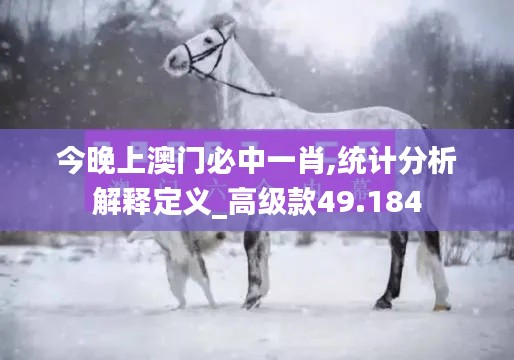 今晚上澳门必中一肖,统计分析解释定义_高级款49.184