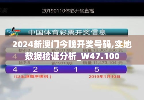 2024新澳门今晚开奖号码,实地数据验证分析_W47.100