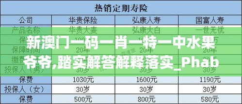 新澳门一码一肖一特一中水果爷爷,踏实解答解释落实_Phablet11.881