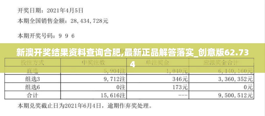 新澳开奖结果资料查询合肥,最新正品解答落实_创意版62.734