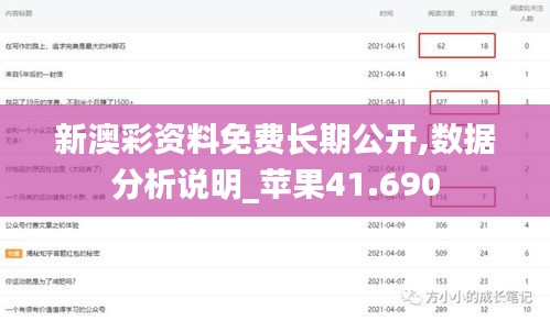 新澳彩资料免费长期公开,数据分析说明_苹果41.690