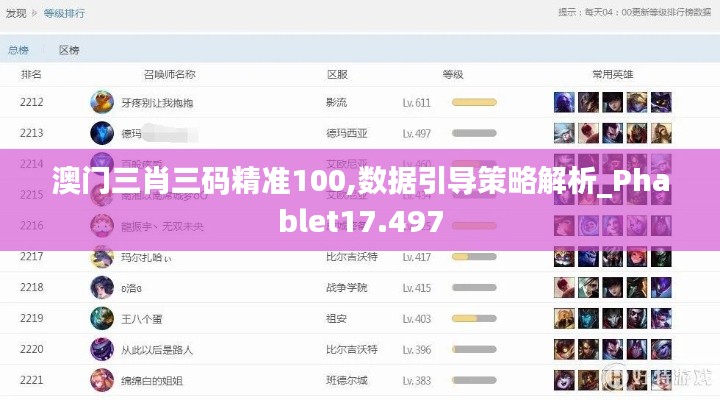 澳门三肖三码精准100,数据引导策略解析_Phablet17.497