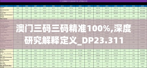澳门三码三码精准100%,深度研究解释定义_DP23.311