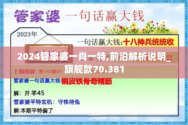 2024管家婆一肖一特,前沿解析说明_旗舰款70.381