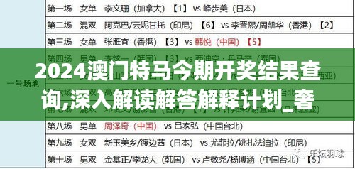 2024澳门特马今期开奖结果查询,深入解读解答解释计划_奢华版89.317