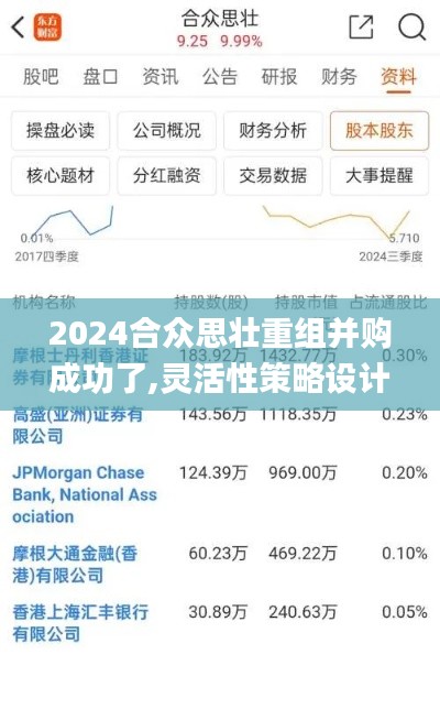 2024合众思壮重组并购成功了,灵活性策略设计_QHD92.753