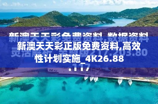 新澳天天彩正版免费资料,高效性计划实施_4K26.88