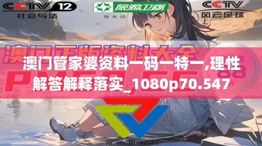 澳门管家婆资料一码一特一,理性解答解释落实_1080p70.547