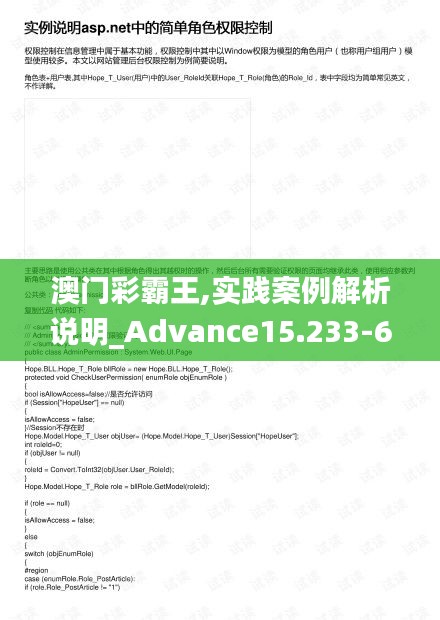 澳门彩霸王,实践案例解析说明_Advance15.233-6