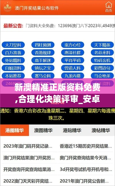 新澳精准正版资料免费,合理化决策评审_安卓版46.542-4