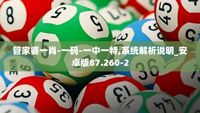 管家婆一肖-一码-一中一特,系统解析说明_安卓版87.260-2