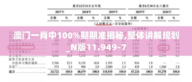 澳门一肖中100%期期准揭秘,整体讲解规划_N版11.949-7