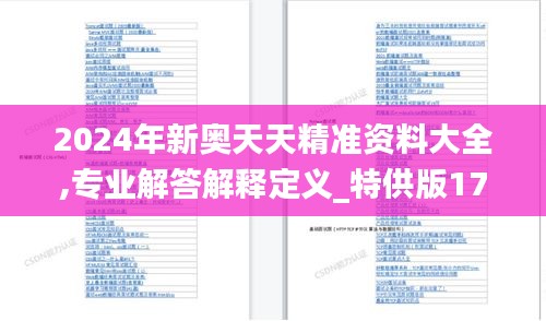 2024年新奥天天精准资料大全,专业解答解释定义_特供版17.488