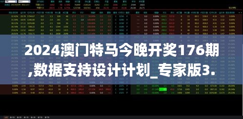 2024澳门特马今晚开奖176期,数据支持设计计划_专家版3.328