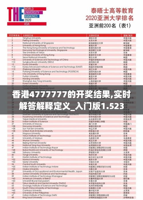 香港4777777的开奖结果,实时解答解释定义_入门版1.523