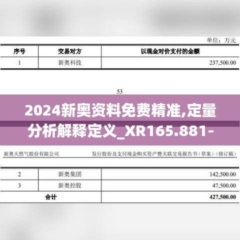 2024新奥资料免费精准,定量分析解释定义_XR165.881-7