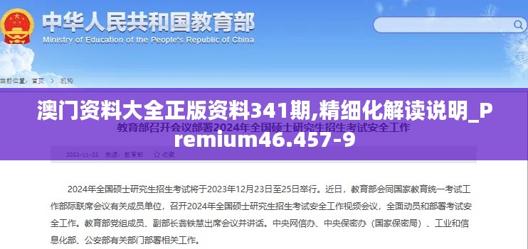 澳门资料大全正版资料341期,精细化解读说明_Premium46.457-9