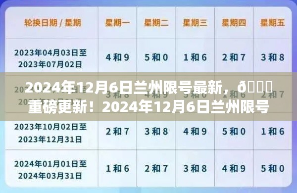 2024年12月6日兰州限号最新资讯，重磅更新与一览