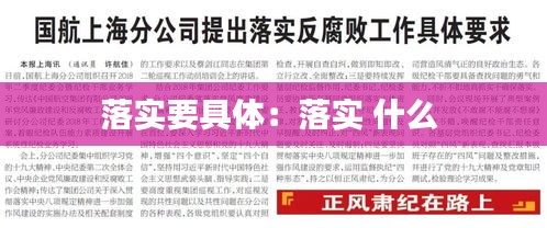 落实要具体：落实 什么 