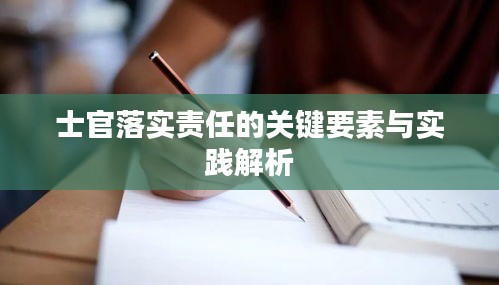 士官落实责任的关键要素与实践解析