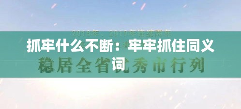 抓牢什么不断：牢牢抓住同义词 