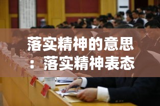 落实精神的意思：落实精神表态发言 