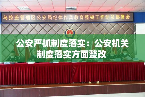 公安严抓制度落实：公安机关制度落实方面整改 