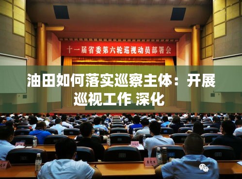 油田如何落实巡察主体：开展巡视工作 深化 