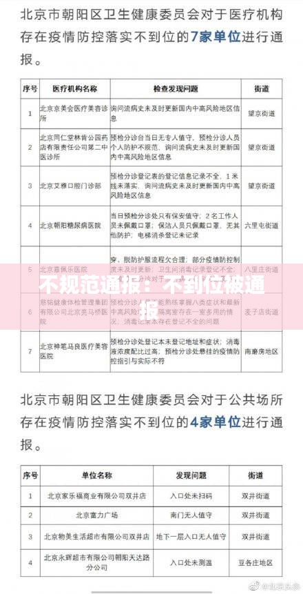不规范通报：不到位被通报 