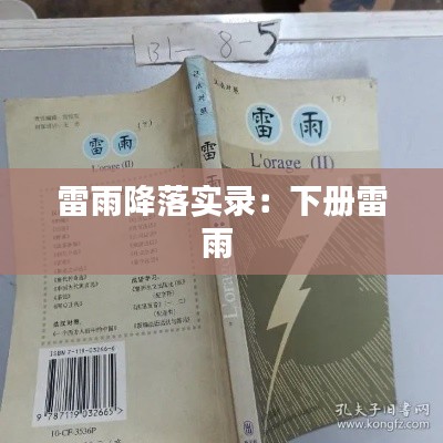 雷雨降落实录：下册雷雨 