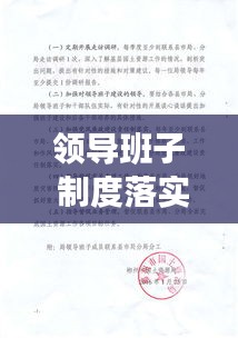 领导班子 制度落实：领导班子制度建设意见建议 