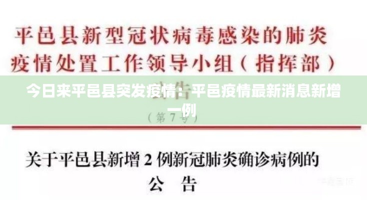 今日来平邑县突发疫情：平邑疫情最新消息新增一例 