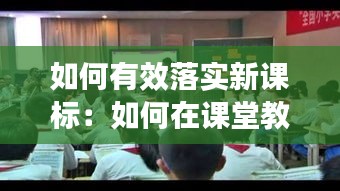 如何有效落实新课标：如何在课堂教学中落实新课标 