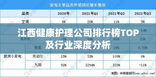 江西健康护理公司排行榜TOP及行业深度分析