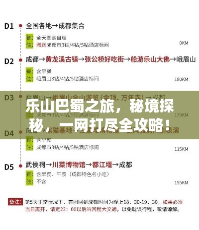 乐山巴蜀之旅，秘境探秘，一网打尽全攻略！