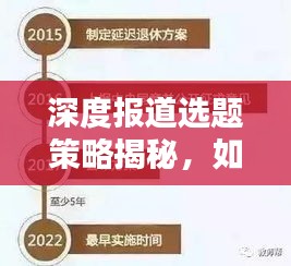 深度报道选题策略揭秘，如何精准锁定报道主题？