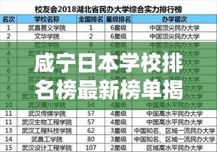 咸宁日本学校排名榜最新榜单揭晓！
